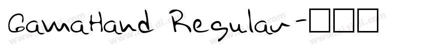 GamaHand Regular字体转换